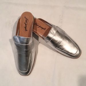 Free People Silver Slip-ons